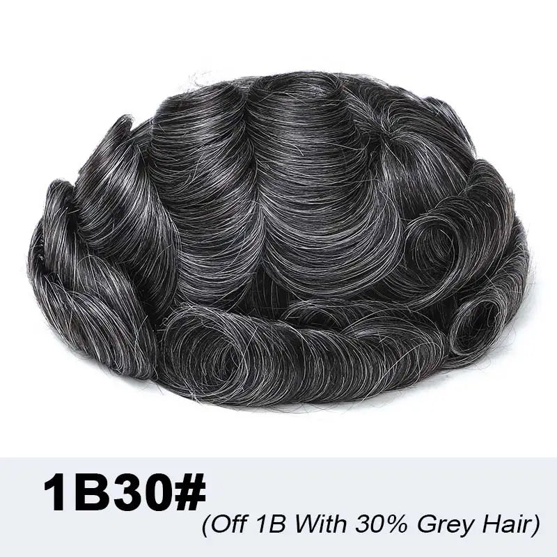 Lace Front Men's Wig Bleach Knots Capillary Male Hair Prosthesis Lace PU Toupee Wigs For Men Q6 Hair System Man Real Human Hair