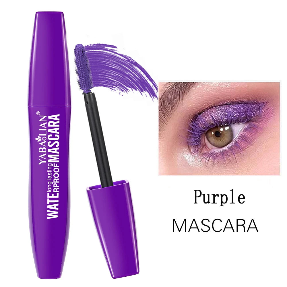 1/3Pcs Neutral Mascara, Color Mascara Waterproof, Thick and Curly, Not Easy to Smudge Eyeliner, Long-Lasting Makeup, Red, Blue, Purple