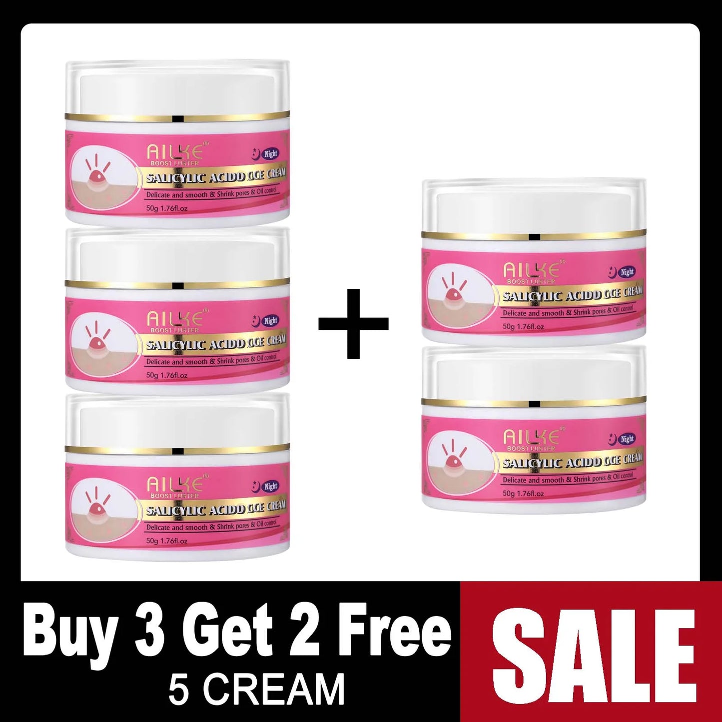 AILKE Brightening Skin Care Set, Reduce Dark Spots, Acne, Moisturizing, Nourishing and Smooth Skin, Non-Greasy, Absorb Instantly