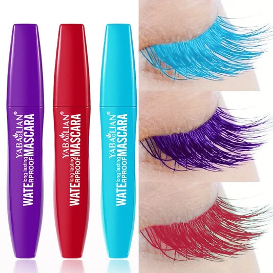 1/3Pcs Neutral Mascara, Color Mascara Waterproof, Thick and Curly, Not Easy to Smudge Eyeliner, Long-Lasting Makeup, Red, Blue, Purple