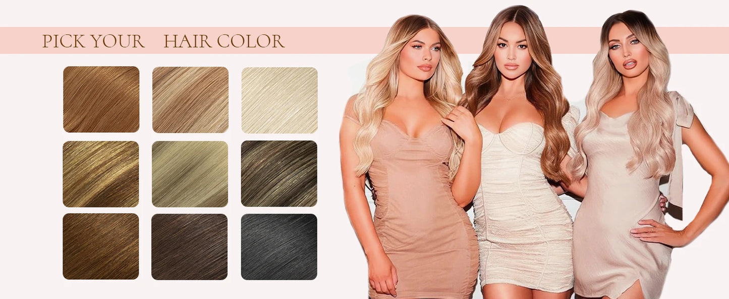 Clip in Human Hair Double Weft Thicker 100% Human Remy Hair Clip in New Version Thick Silky Straight Human Hair 1B Natural color