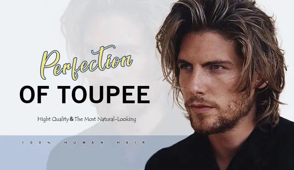 VERSALITE- Mono with Swiss Lace Front Toupee Men Male Hair Prosthesis 100% Natural Human Hair Replacement  System Men's Wigs