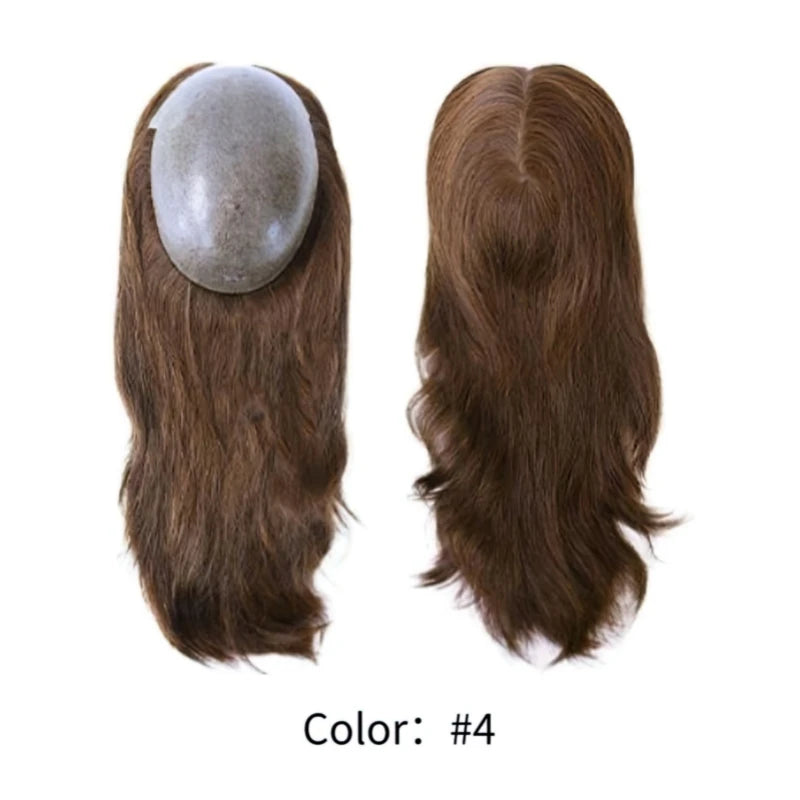 Topper For Women Injected Skin 100% Chinese Cuticle Remy Virgin Human Hair Wigs Straight Topper Silky Hairpieces for Woman