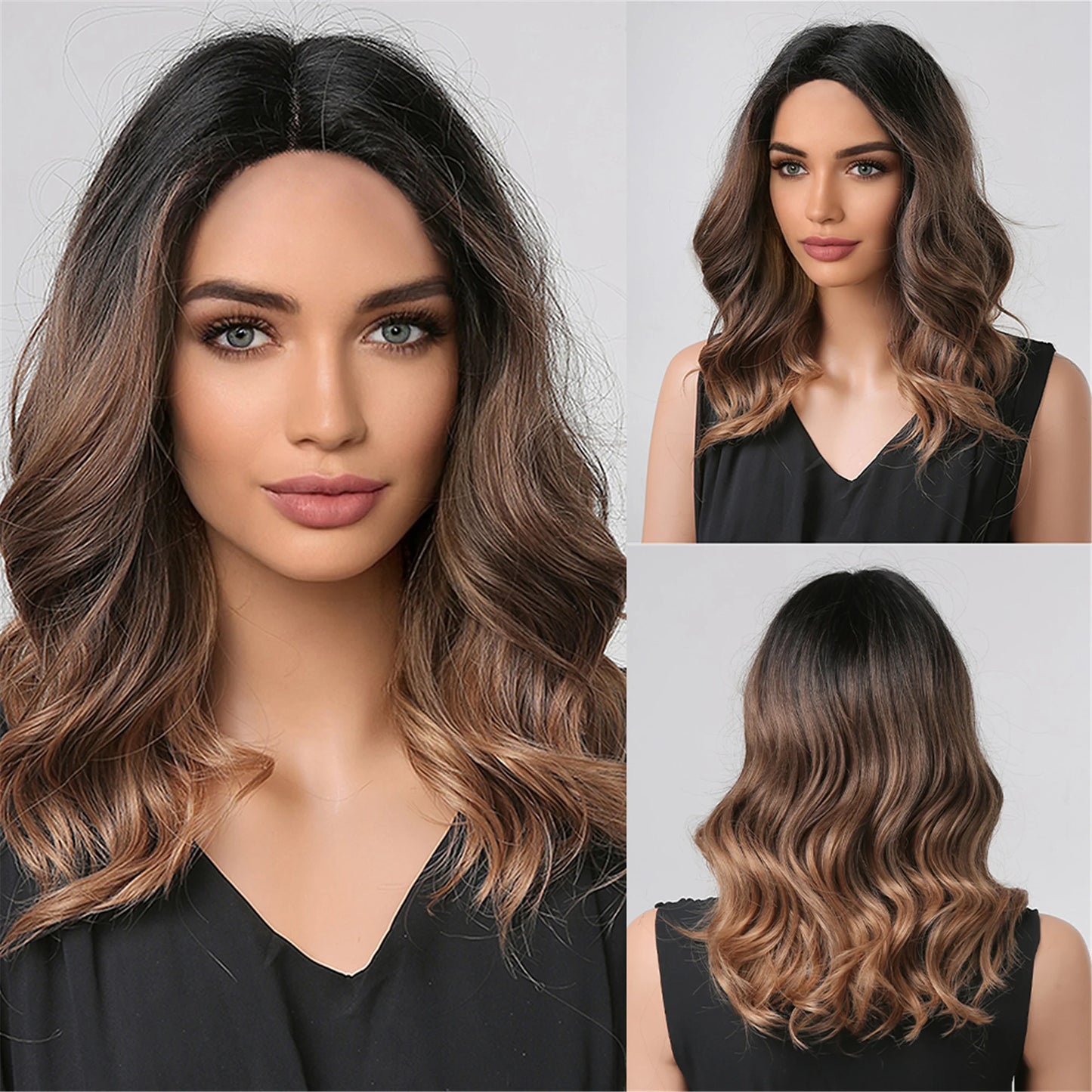 Gray Purple Pink Short Bob Synthetic Wigs with Bangs Curly Cosplay Ombre Wig for Women Afro Natural Wave Heat Resistant Hair