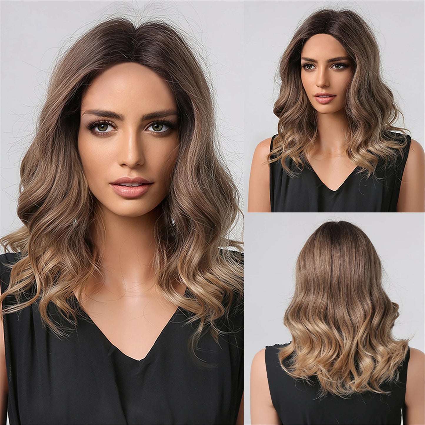 Gray Purple Pink Short Bob Synthetic Wigs with Bangs Curly Cosplay Ombre Wig for Women Afro Natural Wave Heat Resistant Hair