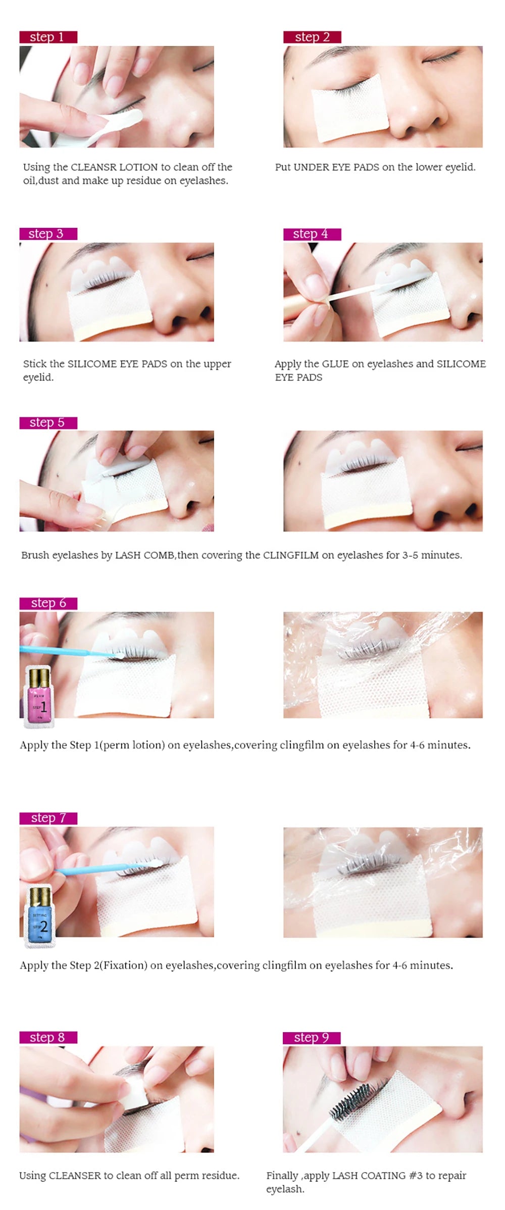 10 Pairs/Lot Lash Lift Lotion Sachet 0.8g Per Bag Lash Perm And Setting Lotion 8-12 Minutes Lifting Eyelashes Eye Makeup Tools