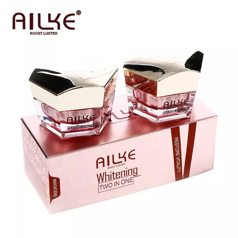 AILKE Lightening Facial Cream, Brightening, Reduce Spots, For Black and Dark Skin, Whitening Face Care Set for All Skin Types