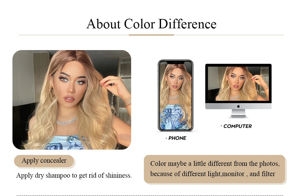 HENRY MARGU Long Natural Wavy Platinum Blonde Wigs with Bangs Cosplay Party Lolita Synthetic Wigs for Women Heat Resistant Fiber