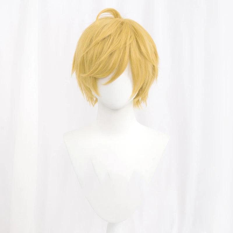 L-email wig 30cm Short Cosplay Wigs Pink Blonde Red Black White Men Wig with Bangs Heat Resistant Synthetic Hair Party 20 Colors