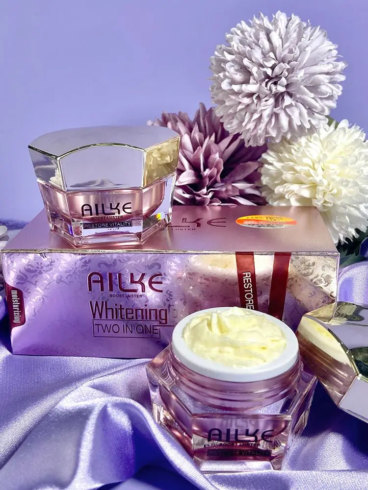 AILKE Lightening Facial Cream, Brightening, Reduce Spots, For Black and Dark Skin, Whitening Face Care Set for All Skin Types