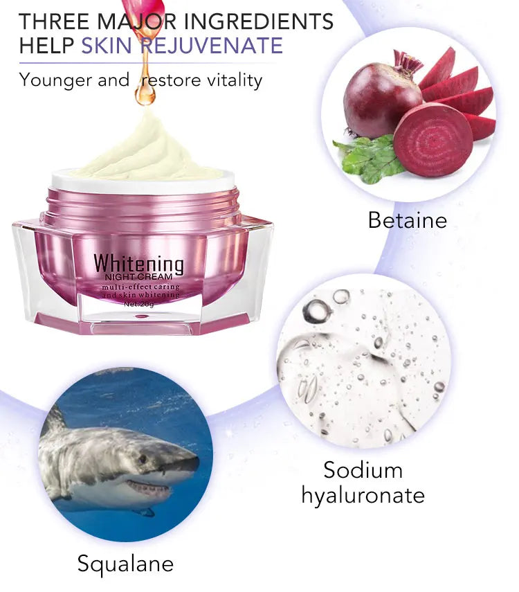 AILKE Lightening Anti-Wrinkle Face Cream With Collagen, Hyaluronic Acid, Whitening Skin Care Women Facial Moisturizer Set