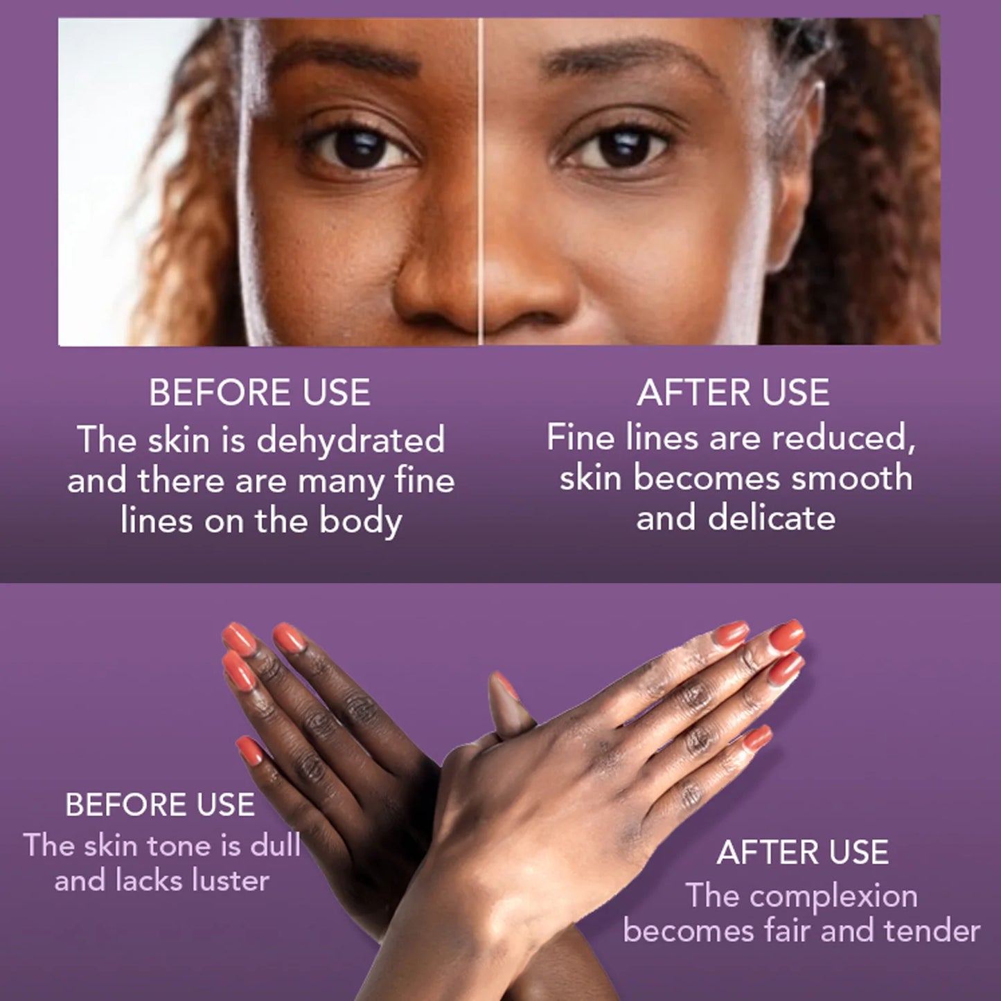 AILKE Skin Whitening Face Serum, Reduce Spots, Moisturizing, Even Skin Tone, With Organic Collagen, Skin Lightening Body Serum