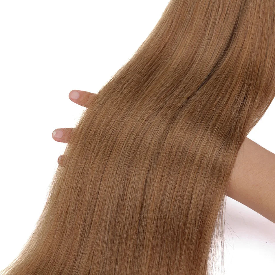 BHF 100% Human Hair Weaves Straight Russian Remy Natural Hair Weft 1piece 100g Black Brown Blonde Color Human Hair Extensions