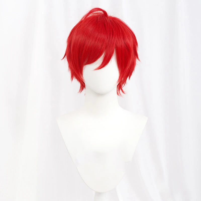 L-email wig 30cm Short Cosplay Wigs Pink Blonde Red Black White Men Wig with Bangs Heat Resistant Synthetic Hair Party 20 Colors