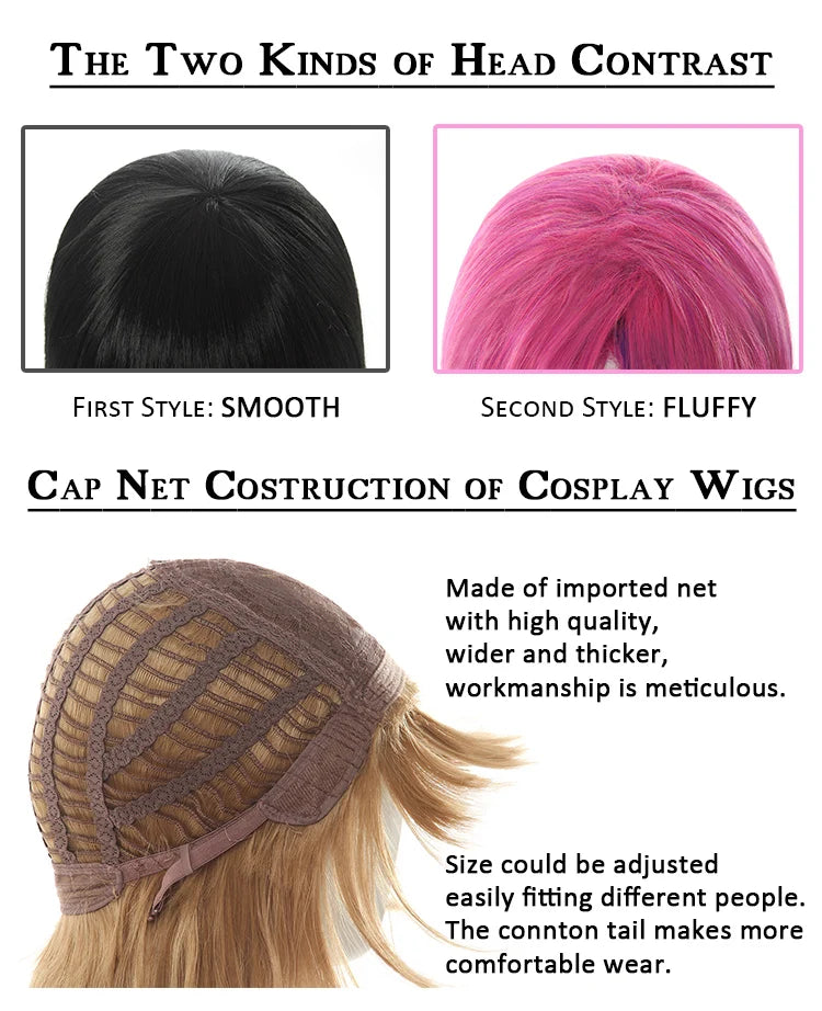 L-email wig 30cm Short Cosplay Wigs Pink Blonde Red Black White Men Wig with Bangs Heat Resistant Synthetic Hair Party 20 Colors