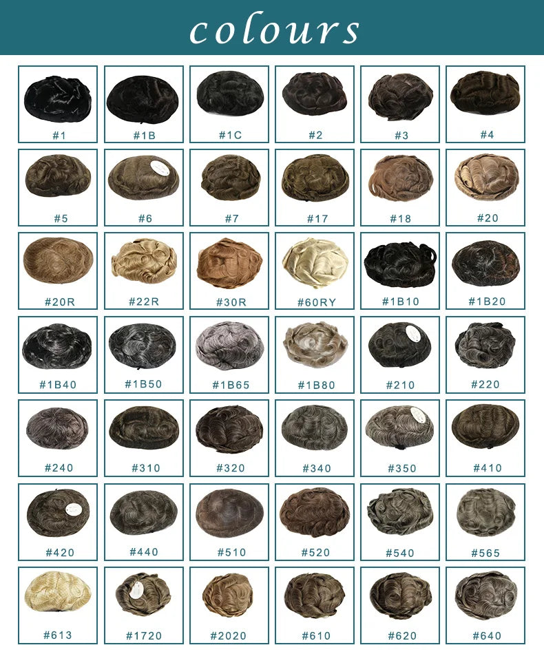 6mm 10mm Afro Wave Full Skin Toupee for Basketbass Players and Fans Brazilian Remy Human Hair Replacement Afro Wave Hair Men Wig