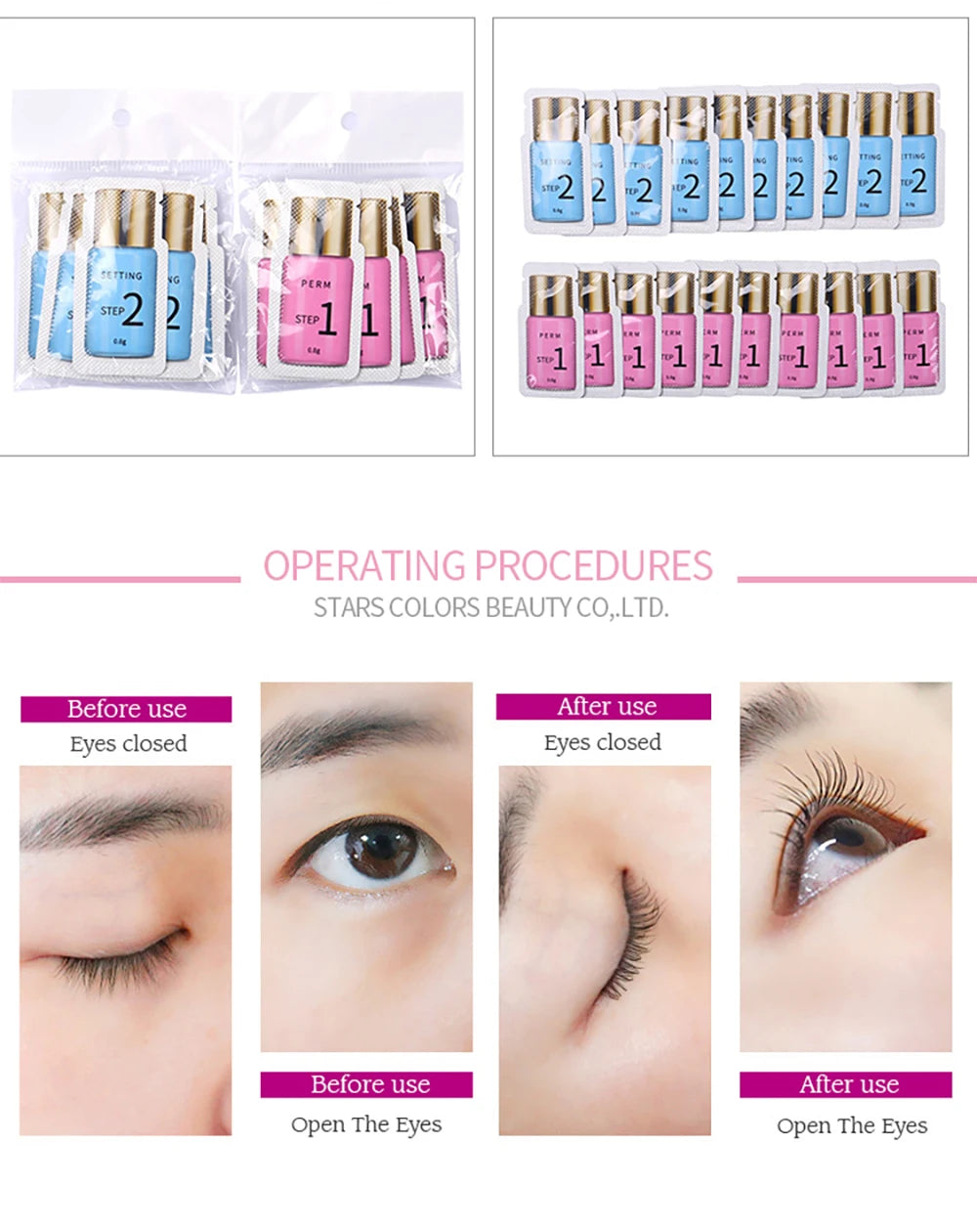 10 Pairs/Lot Lash Lift Lotion Sachet 0.8g Per Bag Lash Perm And Setting Lotion 8-12 Minutes Lifting Eyelashes Eye Makeup Tools