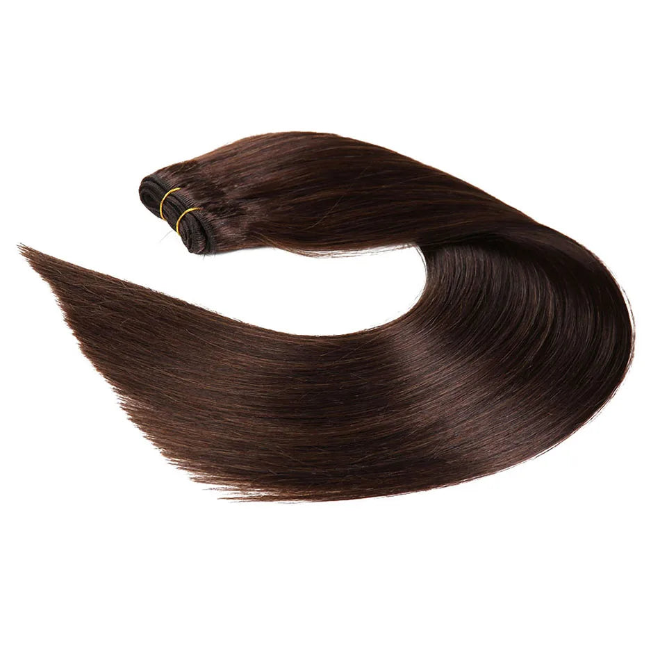 BHF 100% Human Hair Weaves Straight Russian Remy Natural Hair Weft 1piece 100g Black Brown Blonde Color Human Hair Extensions