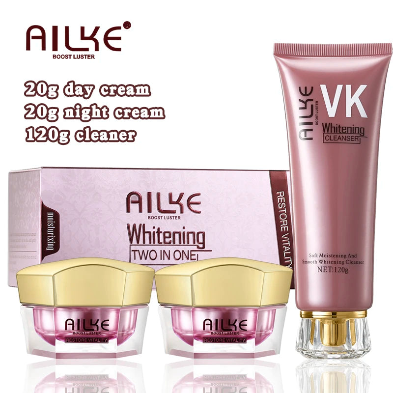 AILKE Skin Radiant Facial Cream With Sodium Hyaluronate, Lightening, Moisturizing, Cleansing, Improve Dull Skin Face Cream