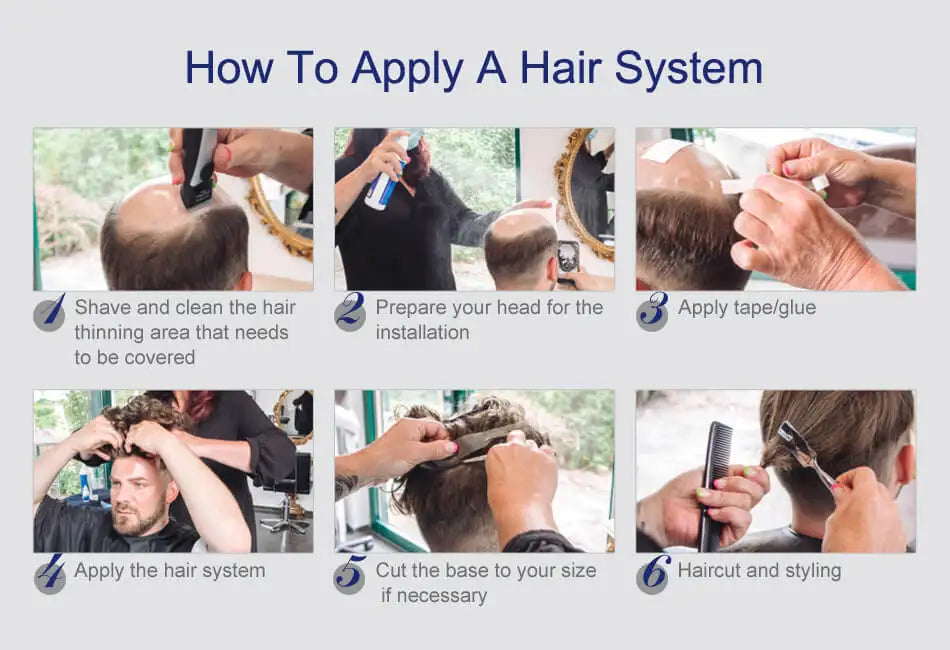 Male Hair Prosthesis 0.12-0.14mm Injection Skin Toupee Man Wigs For Men Wig Men's capillary prothesis 100% Human Hair Men's Wigs