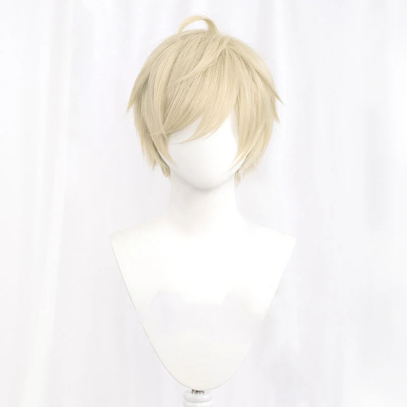 L-email wig 30cm Short Cosplay Wigs Pink Blonde Red Black White Men Wig with Bangs Heat Resistant Synthetic Hair Party 20 Colors