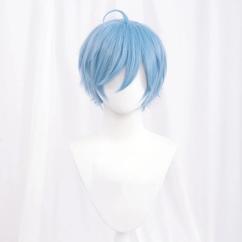 L-email wig 30cm Short Cosplay Wigs Pink Blonde Red Black White Men Wig with Bangs Heat Resistant Synthetic Hair Party 20 Colors