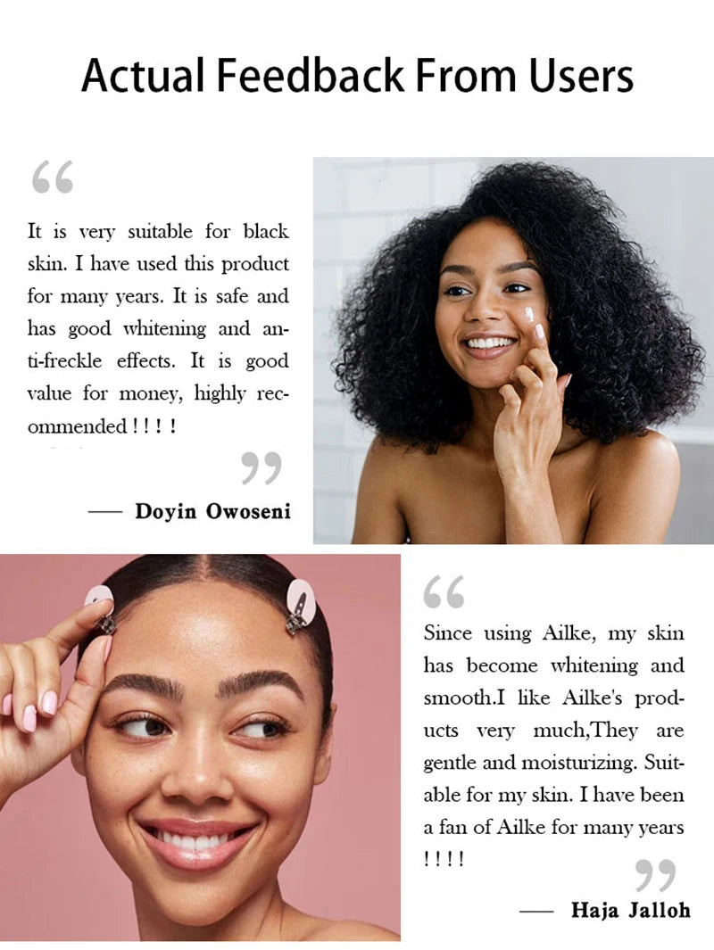 AILKE Skin Whitening Face Serum, Reduce Spots, Moisturizing, Even Skin Tone, With Organic Collagen, Skin Lightening Body Serum