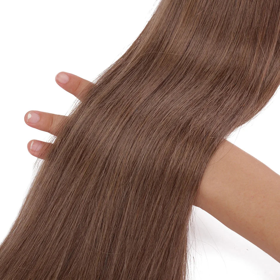 BHF 100% Human Hair Weaves Straight Russian Remy Natural Hair Weft 1piece 100g Black Brown Blonde Color Human Hair Extensions