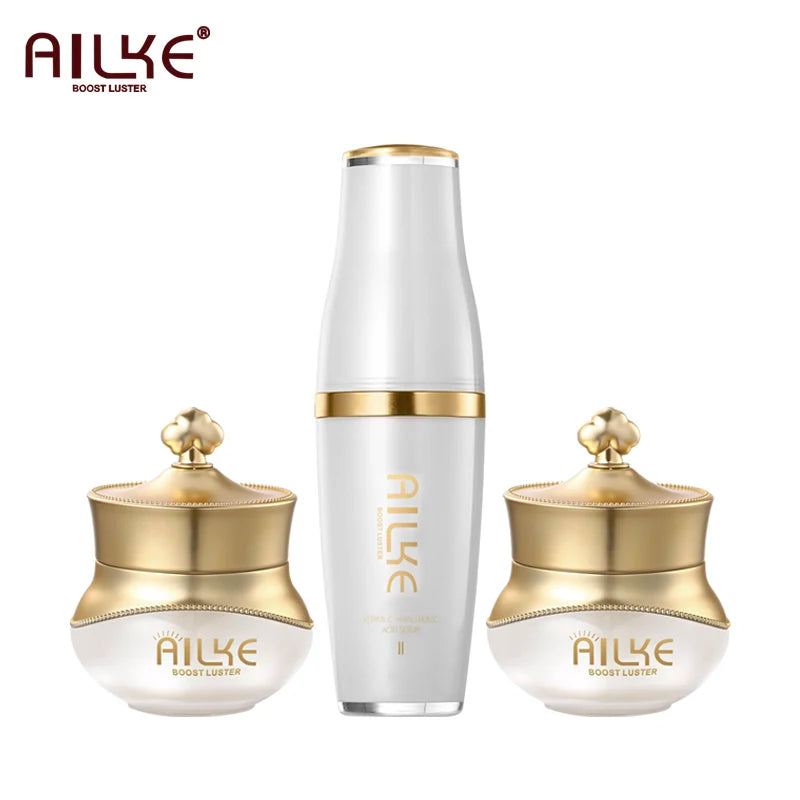 AILKE Women Whitening Face Care Set, Lightening, Reduce Dark Spots, Anti Wrinkles, For All Skin Types, Not Greasy, Easy Absorb