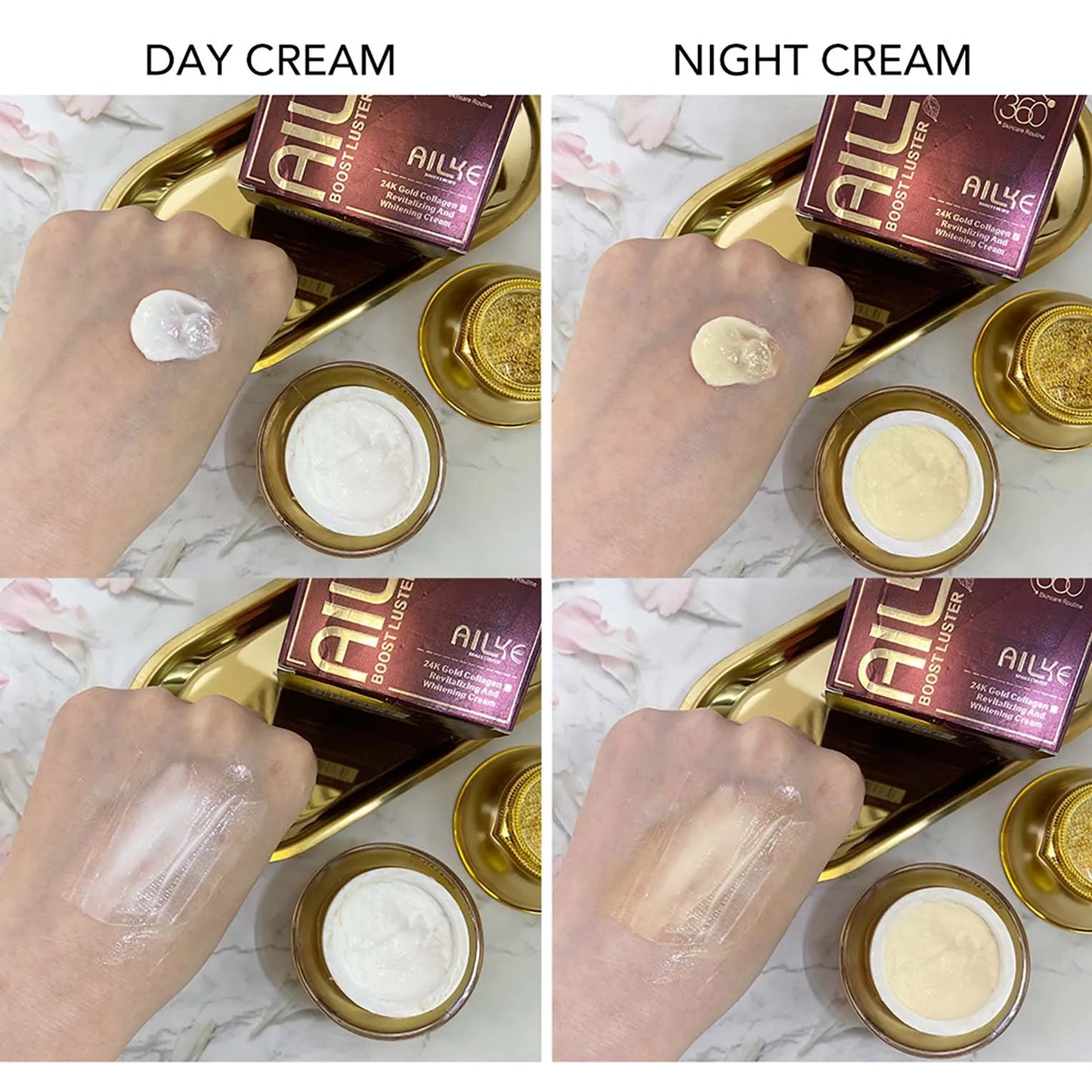 AILKE Collagen Lightening Face Care Set, Moisturizing, Even Skin Tone, Anti-Aging, Wrinkles, For All Skin Types Cosmetics