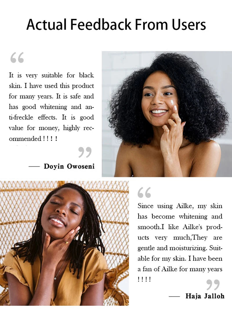 AILKE Whitening Skin Care Cream, Lightening Lotion, Remove Dark Spots With Glutathion, Shea Butter, Moisturizing Body Cream