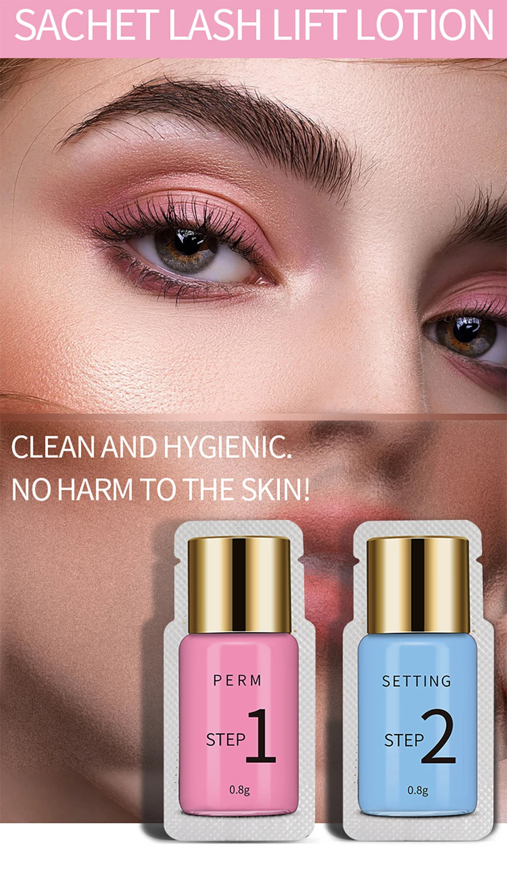 10 Pairs/Lot Lash Lift Lotion Sachet 0.8g Per Bag Lash Perm And Setting Lotion 8-12 Minutes Lifting Eyelashes Eye Makeup Tools