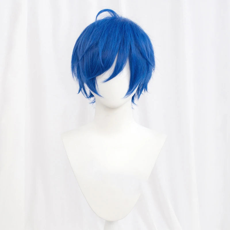 L-email wig 30cm Short Cosplay Wigs Pink Blonde Red Black White Men Wig with Bangs Heat Resistant Synthetic Hair Party 20 Colors