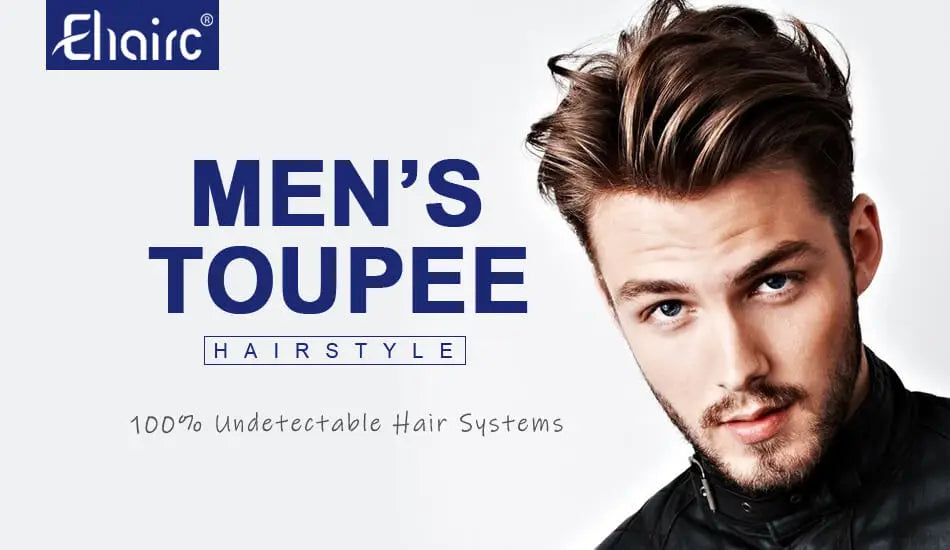 Male Hair Prosthesis 0.12-0.14mm Injection Skin Toupee Man Wigs For Men Wig Men's capillary prothesis 100% Human Hair Men's Wigs