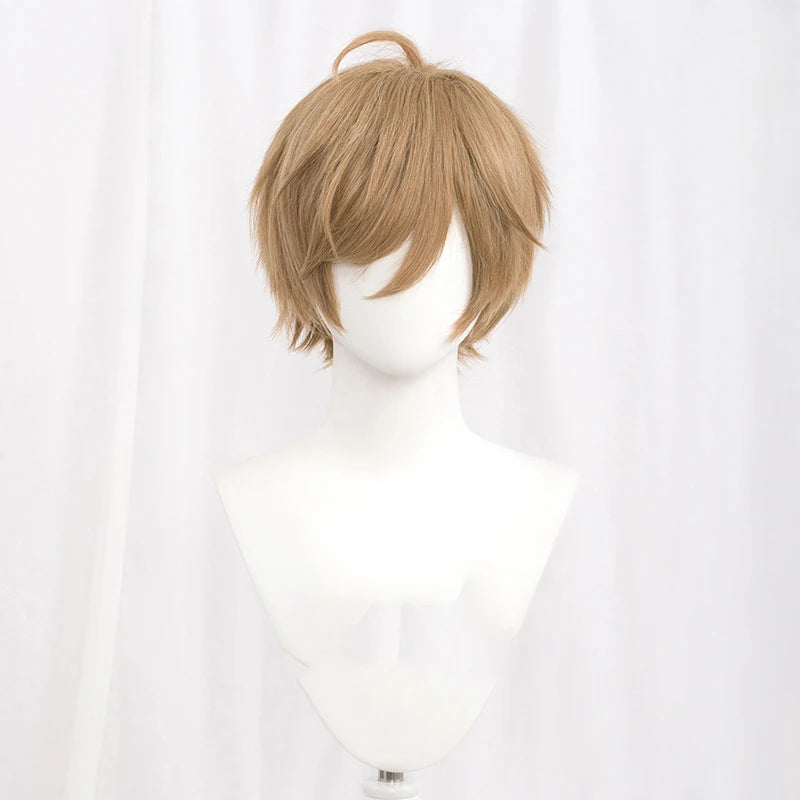 L-email wig 30cm Short Cosplay Wigs Pink Blonde Red Black White Men Wig with Bangs Heat Resistant Synthetic Hair Party 20 Colors