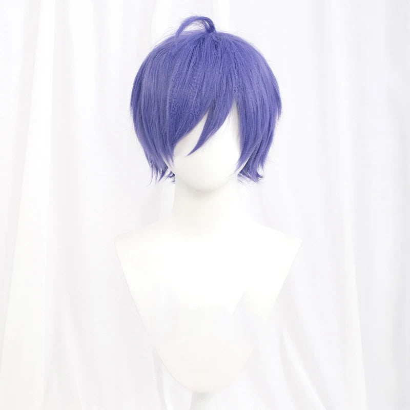 L-email wig 30cm Short Cosplay Wigs Pink Blonde Red Black White Men Wig with Bangs Heat Resistant Synthetic Hair Party 20 Colors