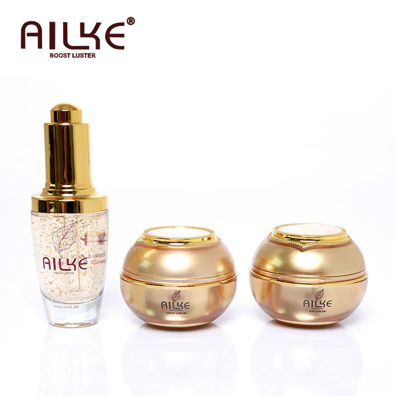 AILKE Collagen Whitening Face Care Set, Moisturizing, Even Skin Tone, Reduce Dark Spots, With Hyaluronic Acid, Vitamin E