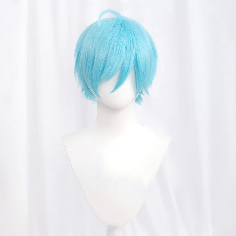 L-email wig 30cm Short Cosplay Wigs Pink Blonde Red Black White Men Wig with Bangs Heat Resistant Synthetic Hair Party 20 Colors