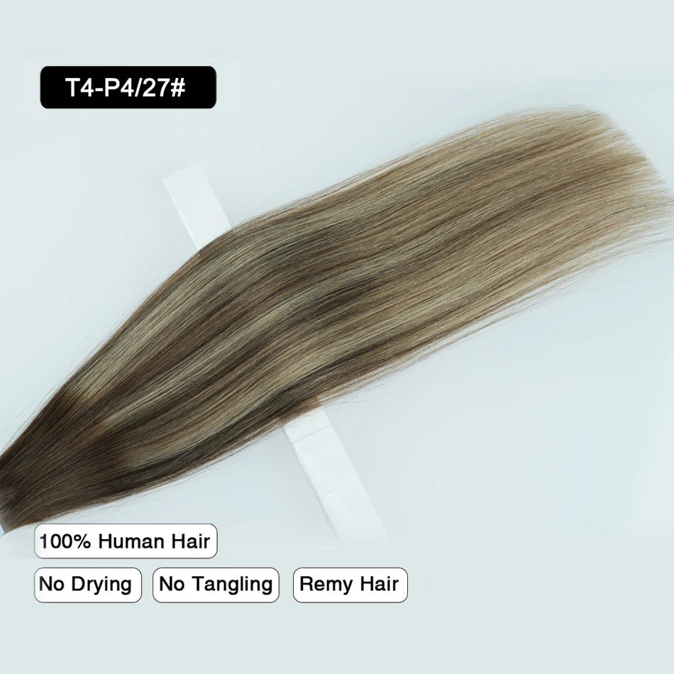 Straight Sliver Grey Human Hair Tape In Extensions Skin Weft Adhesive Tape In Grey Remy Hair Tape Extension 20Pcs/Set 50g 26Inch