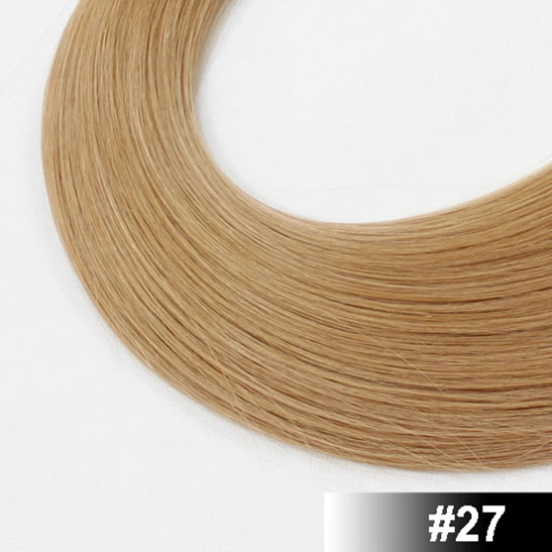 Remy Nano Ring Tip Elastic Hair Real Straight #60 Burmese Human Hair Extensions 14-30INCH Fusion Virgin Hair Extensions