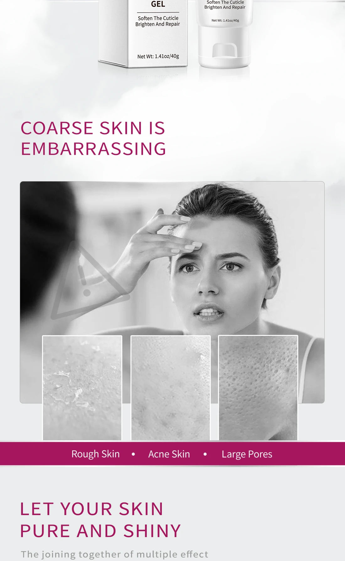 Face Exfoliating Cream Skin Care Whitening Moisturizer Repair Facial Scrub Cleaner Acne Blackhead Treatment Remove Face Cream