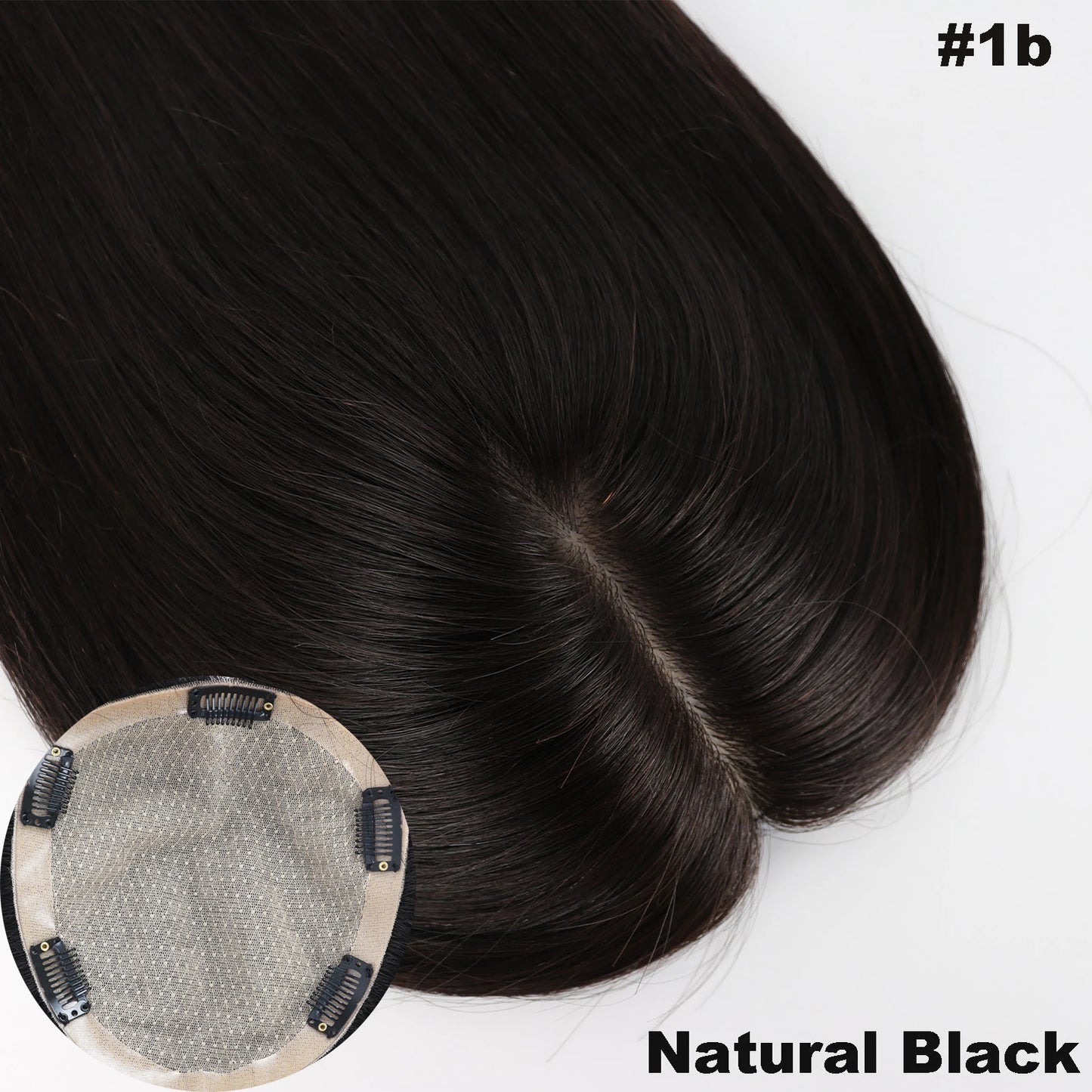 Black Brown Color Topper With Clips 3 Sizes Silk Base Virgin Human Hair Women Toppers Free Part Natural Scalp Top European Hair