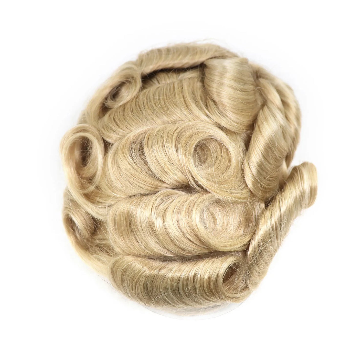 8x10 BIO Swiss Lace With PU Men Toupee Human Hair Natural Hairline 30mm Wave Lace Front Male Wig Units Replacement Prosthesis