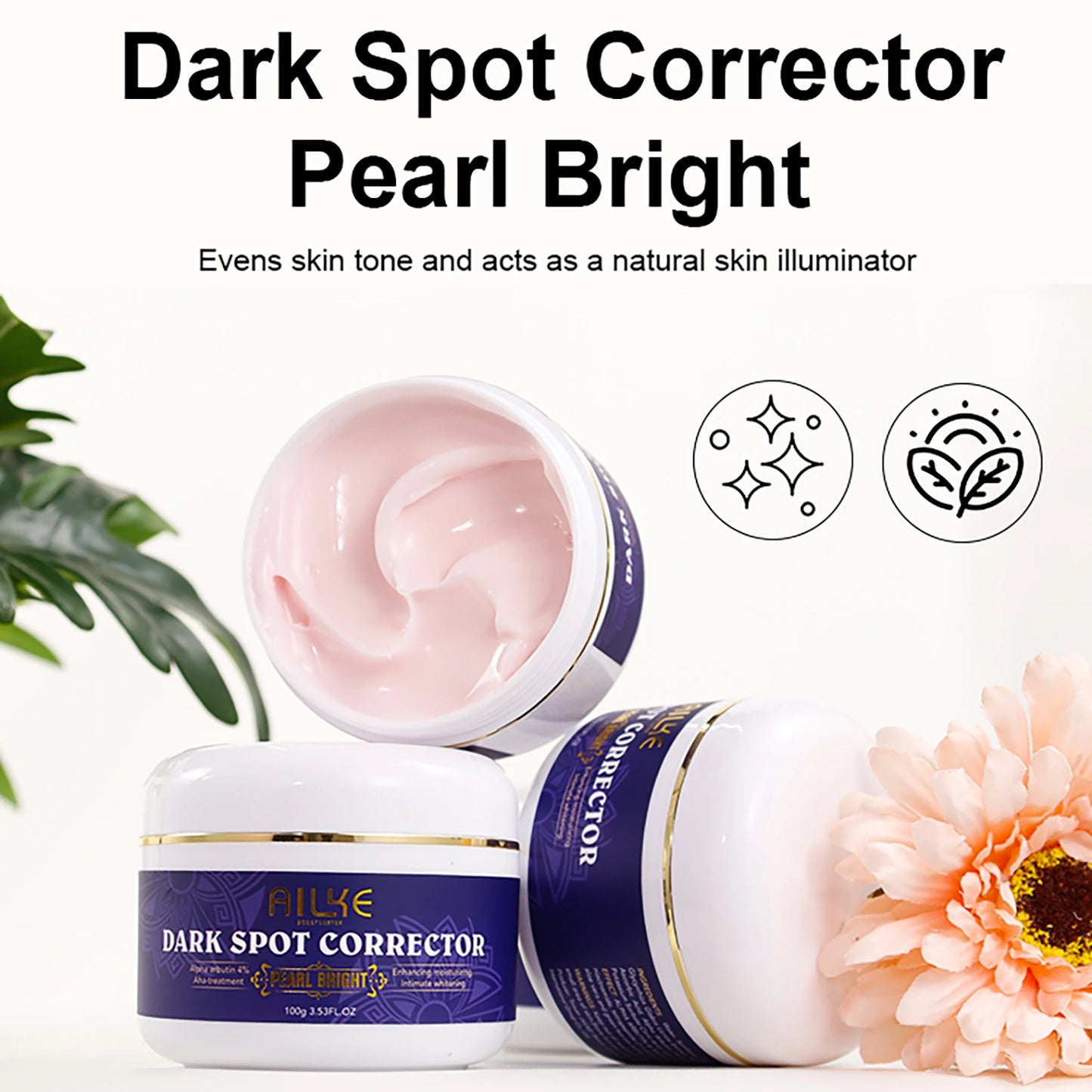 AILKE Whitening Skin Care Set, Reduce White, Dark, and Black Spots, Moisturizing, Clean Skin, Lightening for All Skin Types