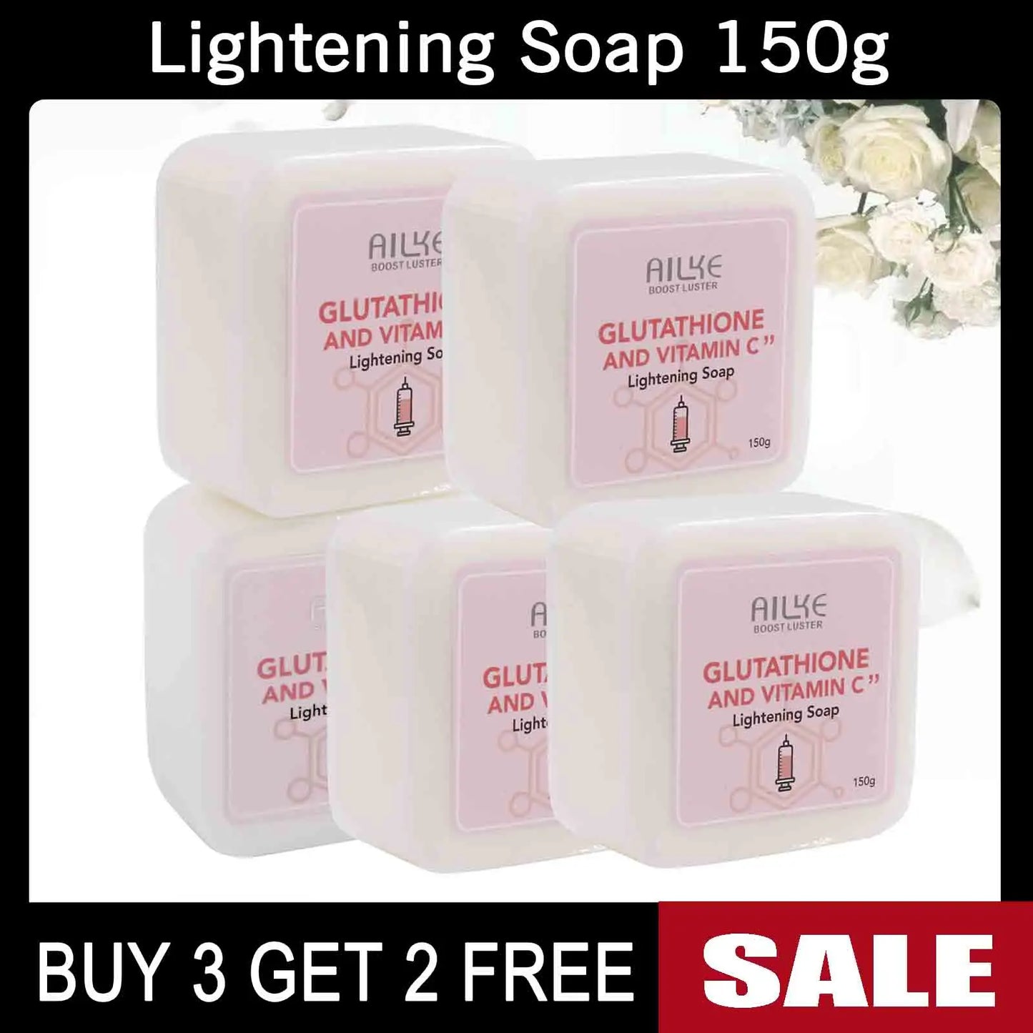 AILKE Whitening Skin Care Set For All Skin Types, Contain Glutathione, Vitamin C, Smooth Skin, Reduce Melanin And Pigmentation