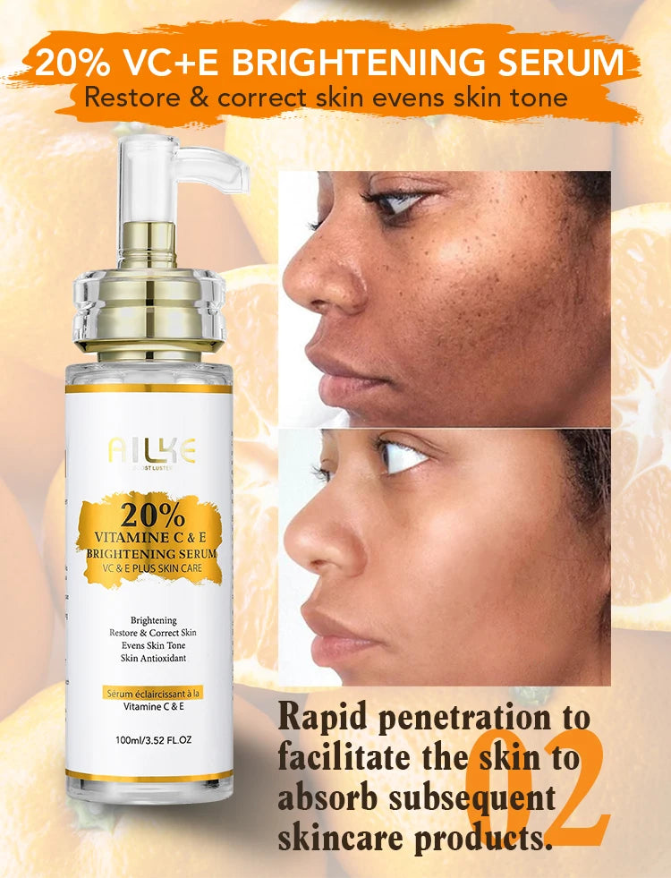 AILKE Brightening Body Cream, with Vitamin C, Hyaluronic Acid, Clean Skin, Even Skin Tone, Smooth, Skin Glowing Range for Women