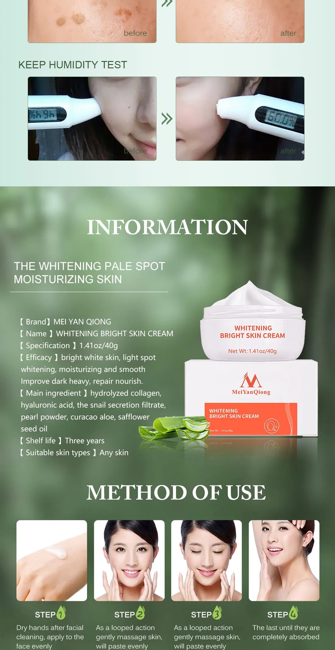 Moisturiser Face Whitening Freckle Cream Remove Acne Spots Melanin Dark Spots Face Lift Firming Face Skin Care Bright Skin Cream