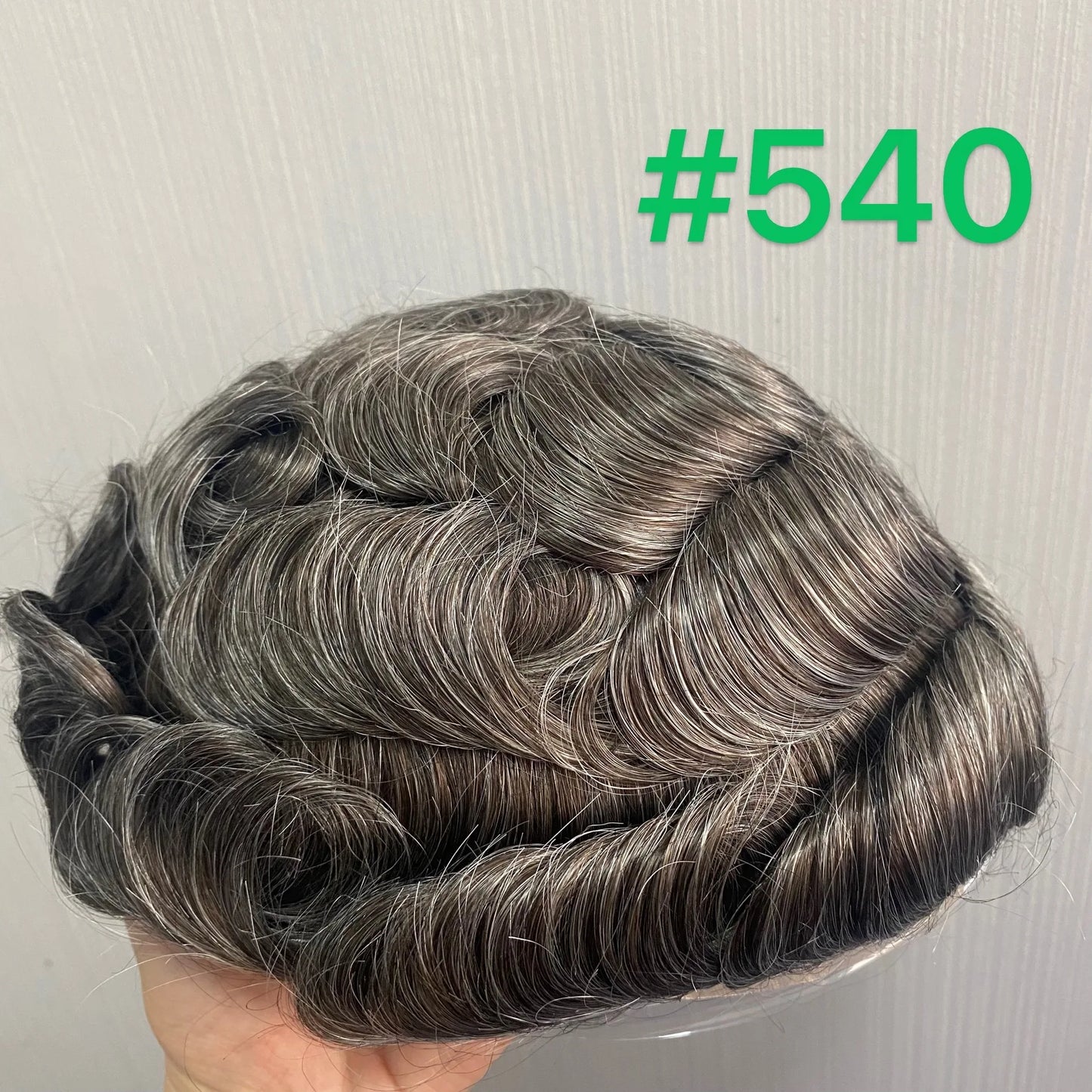 VERSALITE- Mono with Swiss Lace Front Toupee Men Male Hair Prosthesis 100% Natural Human Hair Replacement  System Men's Wigs