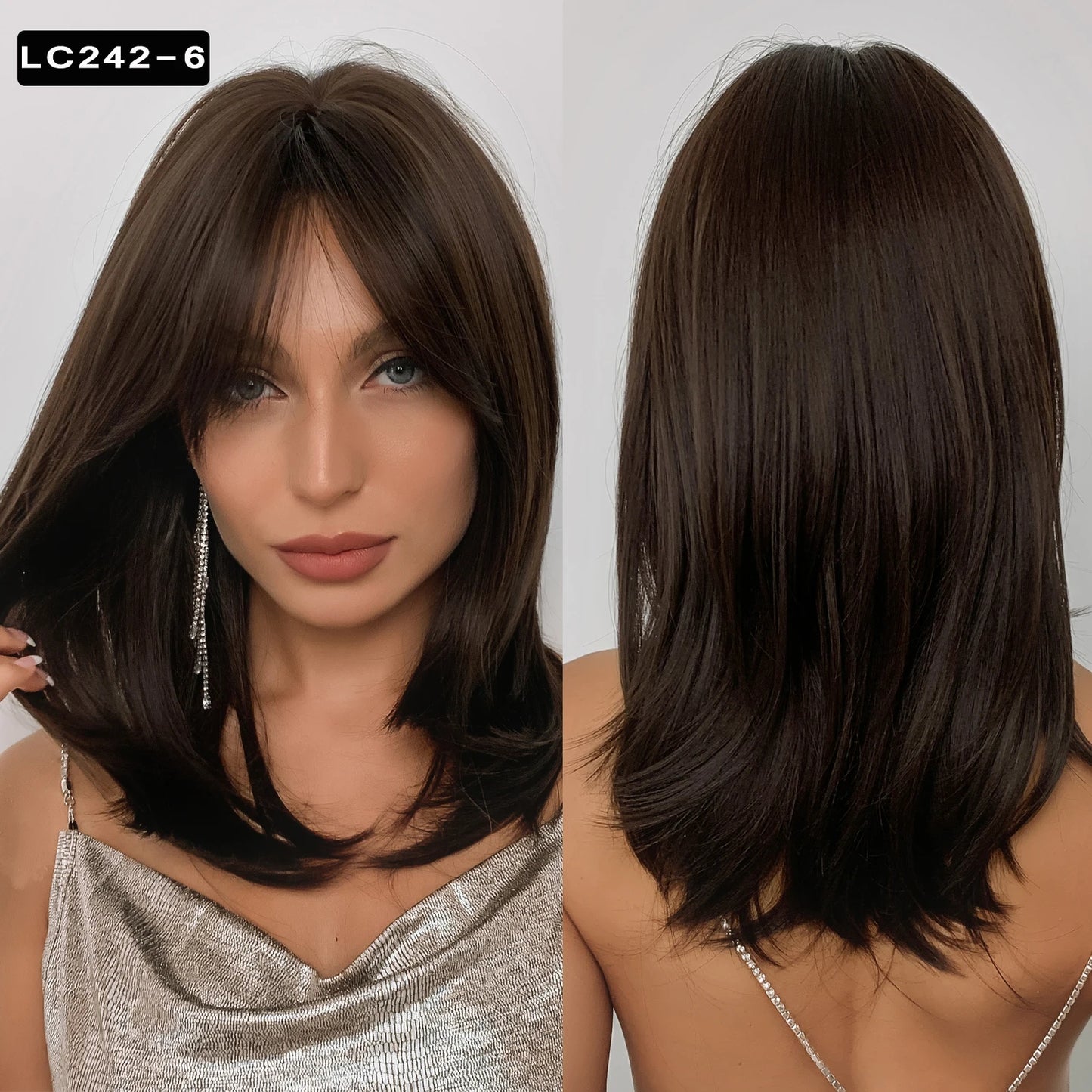 ELEMENT Synthetic Short Straight Wig Black Ombre Blonde Bob Wigs with Bangs for Women Cosplay Party Daily Hair Headband