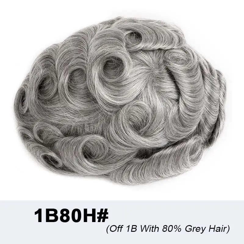 Man Hair Prosthesis French Lace Skin Hair System For Men Microskin Men's Capillary Prosthesis Indian Human Hair Toupee Mens Wig